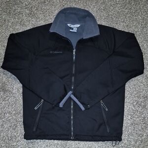 Columbia Softshell Black Performance Jacket with High Collar
